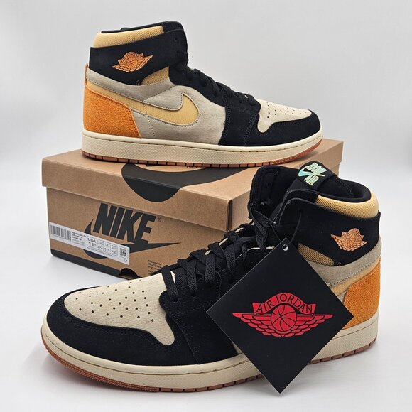 Nike Air Jordan 1 Zoom CMFT 2 Men’s Shoes Muslin Vivid Orange DV1307-100 - Picture 1 of 11